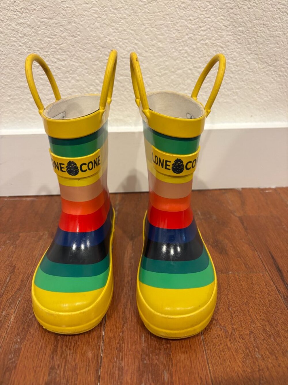Toddler Lone Cone Pull-on Rainbow Rain Boots Size 5